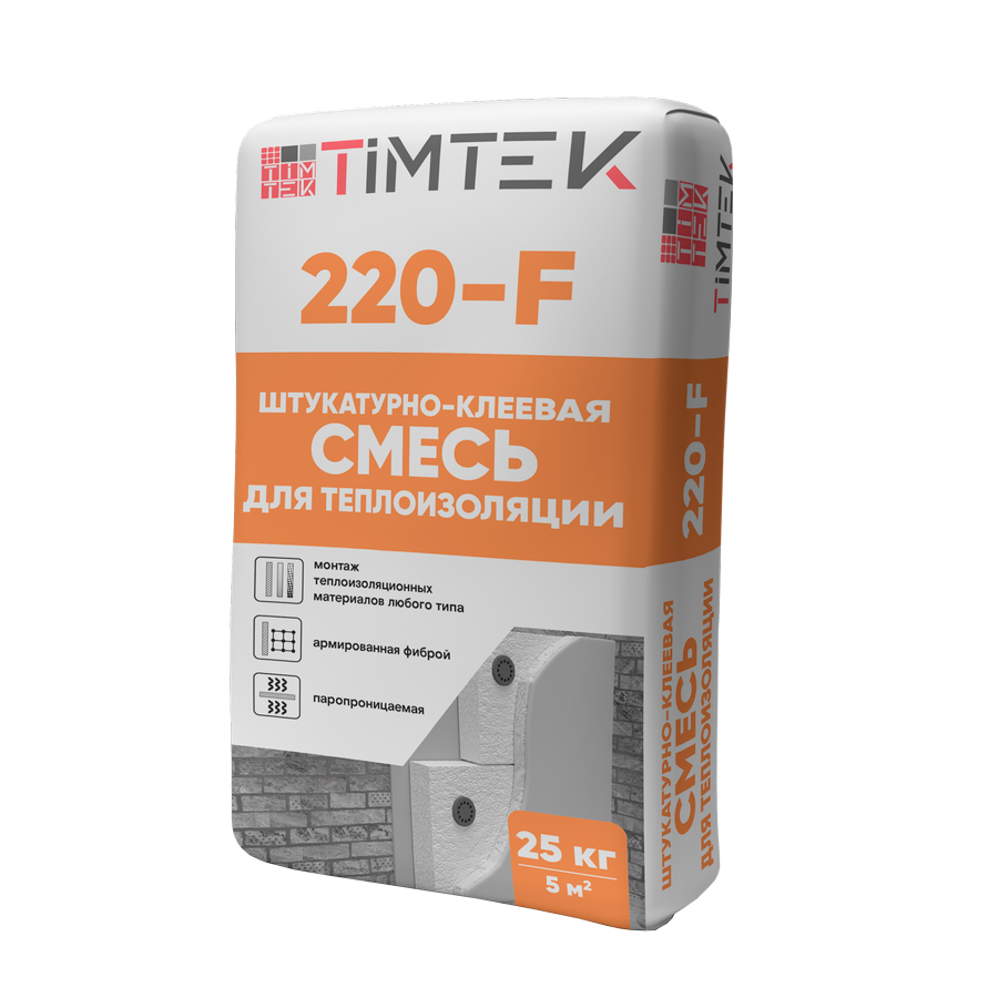 TIMTEK 220-F Штукатурно-клеевая смесь для теплоизоляции 25 кг